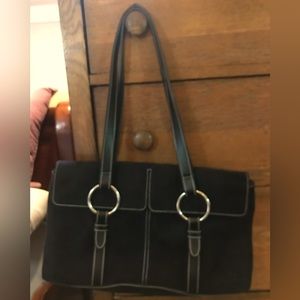 Black Suede Handbag
